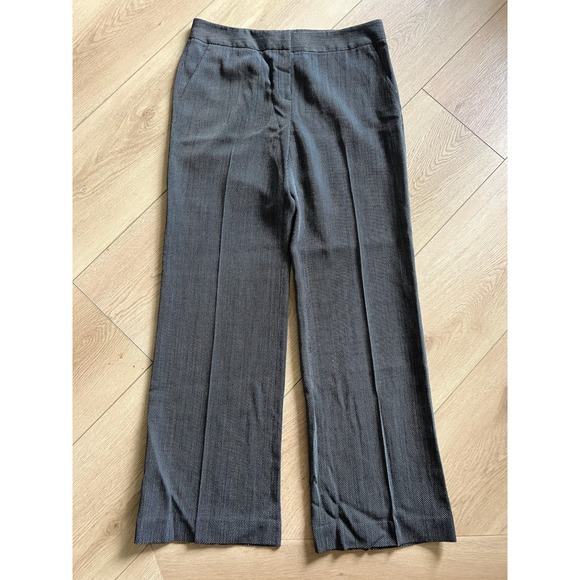 Lafayette 148 New York Pants - Lafayette 148 New York Women's Size 4 Gray Micro Dot Tailored Dress Pants